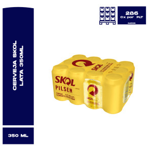 Skol Lata 350Ml Sh C/12 Npal Multipack