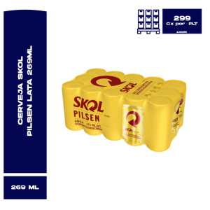 Cerveja Skol Lt 269Ml Sh C/15 Multpack 15