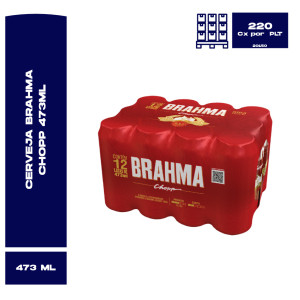 Cerveja Brahma Chopp Lt 473Ml Sh C/12 Npal Multpack 12