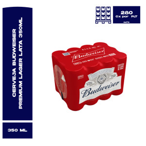 Cerveja Budweiser Lt Sleek 350Ml